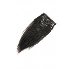 Sunny Queen Kinky Straight Indian Remy Hair Clip In Human Hair Extensions Natural Color