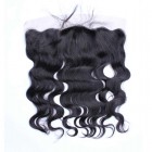 Sunny Queen Natural Color Body Wave Brazilian Virgin Hair Silk Base Lace Frontal Closure 13x4inches