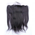 Sunny Queen Natural Color Silk Straight Brazilian Virgin Hair Silk Base Lace Frontal Closure 13x4inches