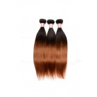 Sunny Queen Ombre Human Hair Weave Color 1b/#30 Silky Straight Hair Weaves 3 Bundles