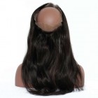 Sunny Queen 360 Lace Frontal Band with Cap Silky Straight Brazilian Virgin Hair Lace Frontal Natural Hairline 22.5*4*2