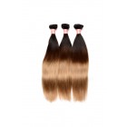 Sunny Queen Ombre Hair Weave Color 1b/#4/#27 Straight Virgin Human Hair 3 Bundles