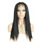 Sunny Queen Natural Color Italian Yaki Brazilian Virgin Human Hair Glueless Full Lace Wigs