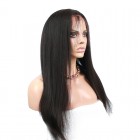 Sunny Queen Natural Color Light Yaki Straight Unprocessed Peruvian Virgin Human Hair Full Lace Wigs
