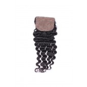 Sunny Queen Natural Color Deep Wave Brazilian Virgin Hair Silk Base Closure 4x4inches