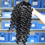 Sunny Queen Natural Color Deep Wave Brazilian Virgin Human Hair Weaves 4pcs Bundles