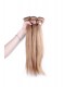 Color #27 Honey Brown Straight Brazilian Virgin Human Hair Weave 3 Buddles