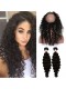 Brazilian Virgin Hair Deep Wave Pre Plucked 360 Circle Lace Frontal With Two Bundles