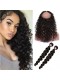 360 Lace Frontal Closure With 2 Bundles Brazilian Loose Wave Virgin Hair 100% Human Hair