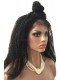 1B Color Brazilian Virgin Human Hair Afro Kinky Curly Full Lace Wigs 20 Inch