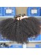 Natural Color Afro Kinky Curly Peruvian Virgin Human Hair Weave 3pcs Bundles