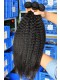 Kinky Straight Hair Weave Mongolian Virgin Human Hair Extensions 4 Bundles Natural Color 