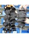Peruvian Virgin Hair Body Wave Middle Part Lace Closure with 3pcs Weaves