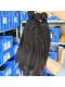 Kinky Straight Hair Weave Mongolian Virgin Human Hair Extensions 4 Bundles Natural Color 