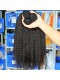 Natural Color Kinky Straight Peruvian Virgin Human Hair Weaves 4pcs Bundles