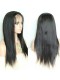 Peruvian Virgin Hair Light Yaki Lace Front Human Hair Wigs Natural Black