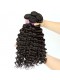 Deep Wave Brazilian Virgin Hair Free Part Lace Closure with 3pcs Weaves 