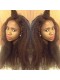 1B Color Brazilian Virgin Human Hair Afro Kinky Curly Full Lace Wigs 20 Inch