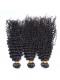 Brazilian Virgin Hair Kinky Curly Silk Base Closure With 3Pcs Hair Weaves Natural Color