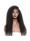 Kinky Straight Full Lace Wig 250% High Density Italian Coarse Yaki Full Lace Human Hair Wigs For Black Women