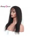 Italian Yaki Straight Full Lace Human Hair Wigs 150% Density Brazilian Lace Front Human Hair Wigs