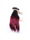 Ombre Hair Weave Color 1b/#99j Straight Virgin Human Hair 3 Bundles