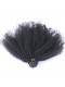 Indian Remy Hair Afro Kinky Curly Three Part Lace Closure with 3pcs Weaves