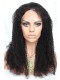 Natural Color Indian Remy Human Hair Wigs Afro Kinky Curly Silk Top Lace Wigs