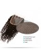Malaysian Virgin Hair Kinky Curly Three Part Lace Closure 4x4inches Natural Color