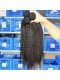 Kinky Straight Mongolian Virgin Human Hair Weaves 3 Bundles Natural Color 