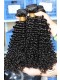 Kinky Curly Hair Weave Indian Remy Human Hair Natural Color 3 Bundles