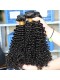 Natural Color Mongolian Kinky Curly Virgin Human Hair Weaves 3 Bundles