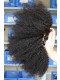 Afro Kinky Curly Indian Remy Human Hair Extensions 4 Bundles Natural Color