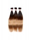 Ombre Hair Weave Color 1b/#4/#27 Straight Virgin Human Hair 3 Bundles