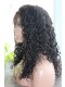 Natural Black Color Water Wave Peruvian Virgin Human Hair Full Lace Wigs