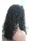 Natural Black Color Water Wave Peruvian Virgin Human Hair Full Lace Wigs