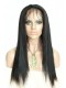 Natural Color Italian Yaki Brazilian Virgin Human Hair Glueless Full Lace Wigs