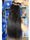 Indian Remy Human Hair Yaki Straight Hair Weave Natural Color 3 Bundles