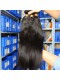 Malaysian Virgin Human Hair Extensions Weave Yaki Straight 4 Bundles Natural Color 