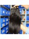 Mongolian Virgin Human Hair Yaki Straight Hair Weave Natural Color 3 Bundles