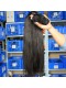 Mongolian Virgin Human Hair Yaki Straight Hair Weave Natural Color 3 Bundles