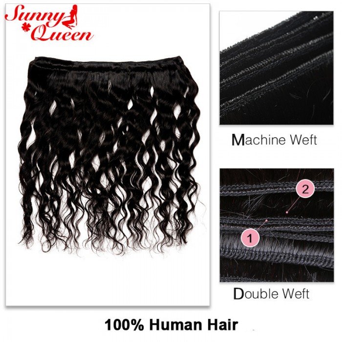 Brazilian Virgin Human Hair Extensions Loose Wave 3 Bundles With 1