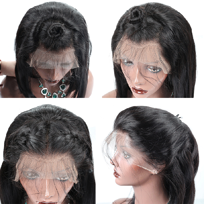 250 Density Short Straight Human Hair Bob Wig For Women Natural